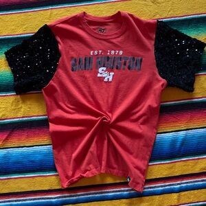 Sam Houston University Sequin Sleeve Tee